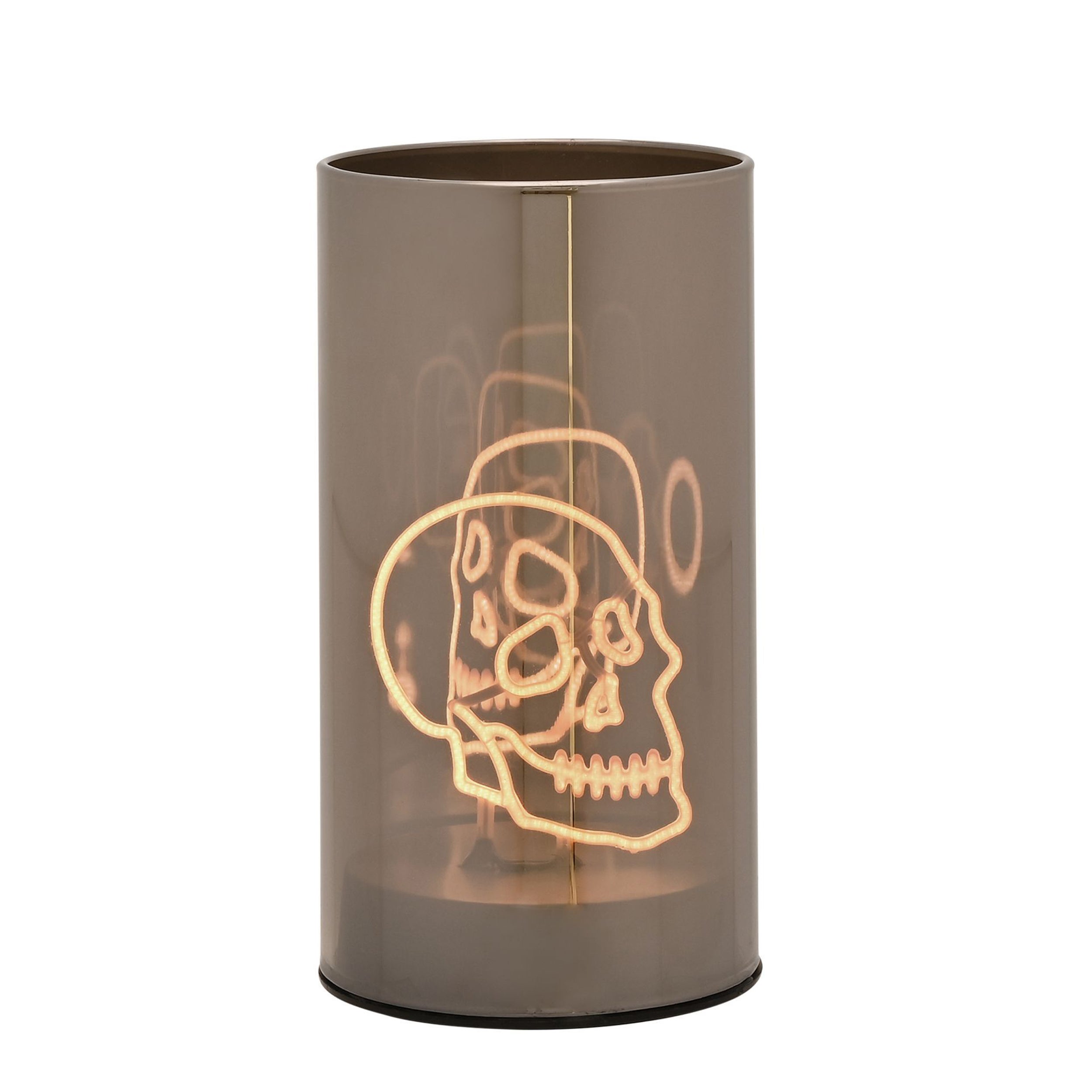 Photos - Desk Lamp Grey Skull LED Light Grey