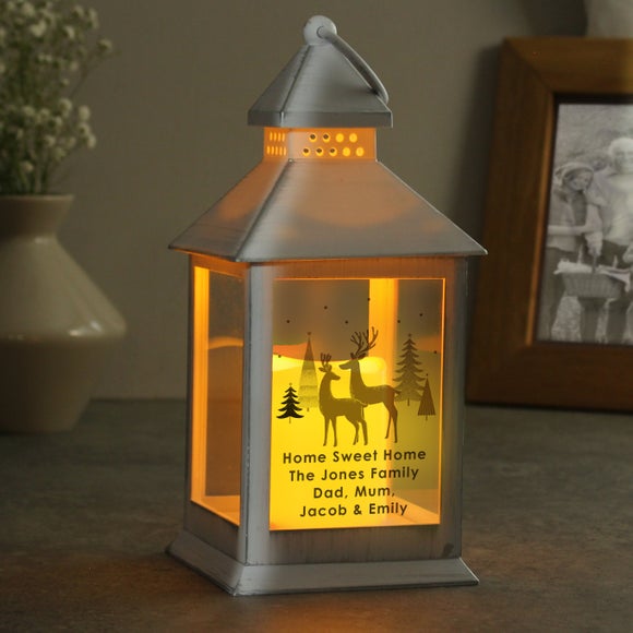 Personalised Starlight Christmas Stag Lantern Dunelm