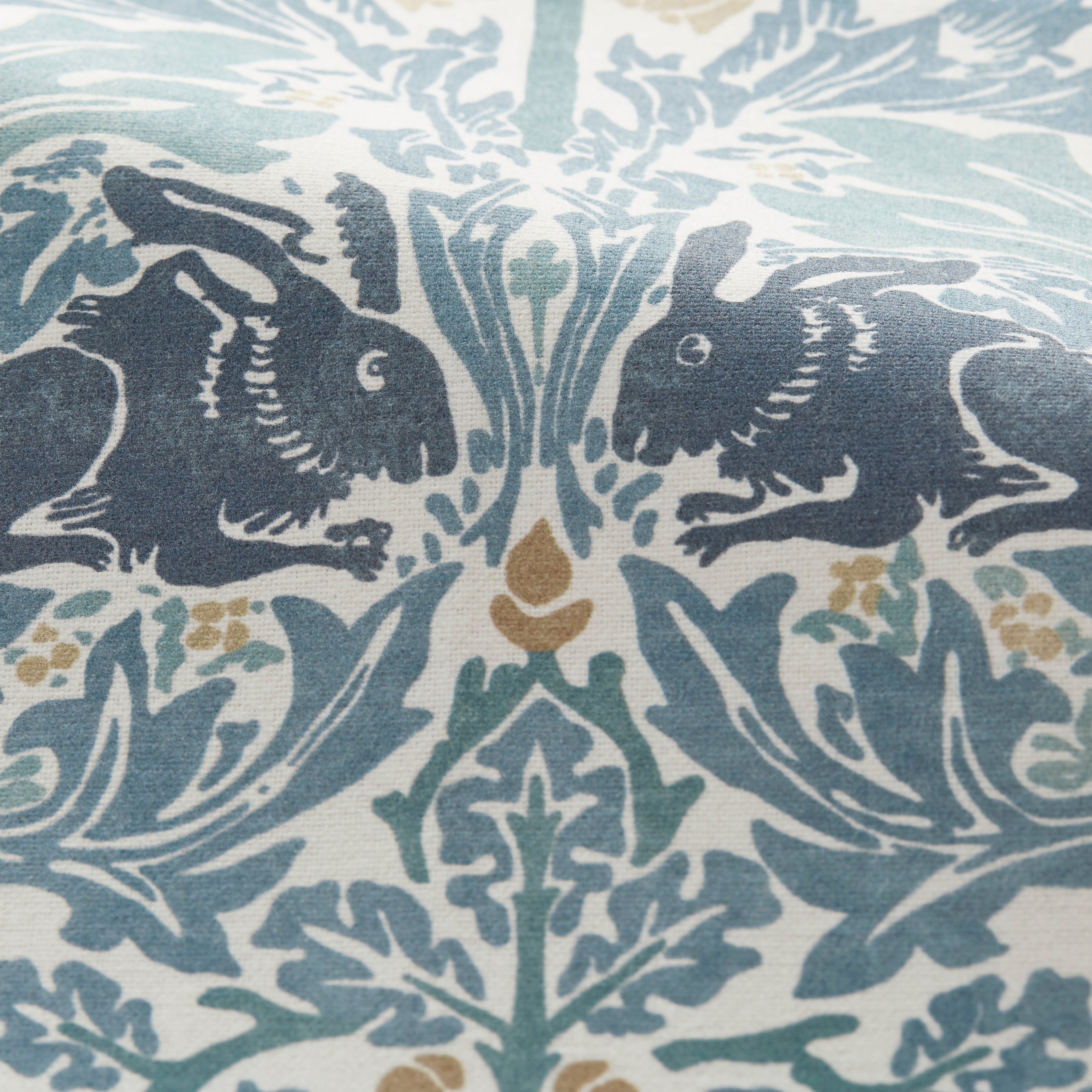 William Morris at Home Brother Rabbit Made to Measure Fabric Sample William Morris Brother Rabbit Aqua