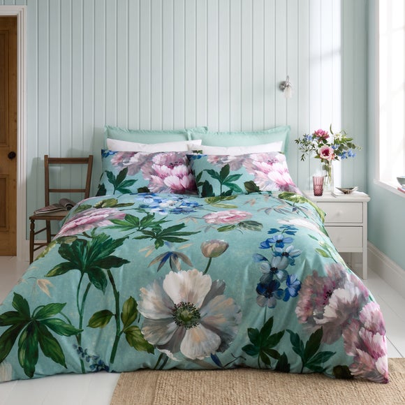 Amiri Blooms 180 Thread Count Cotton Sateen Duvet Cover & Pillowcase Set