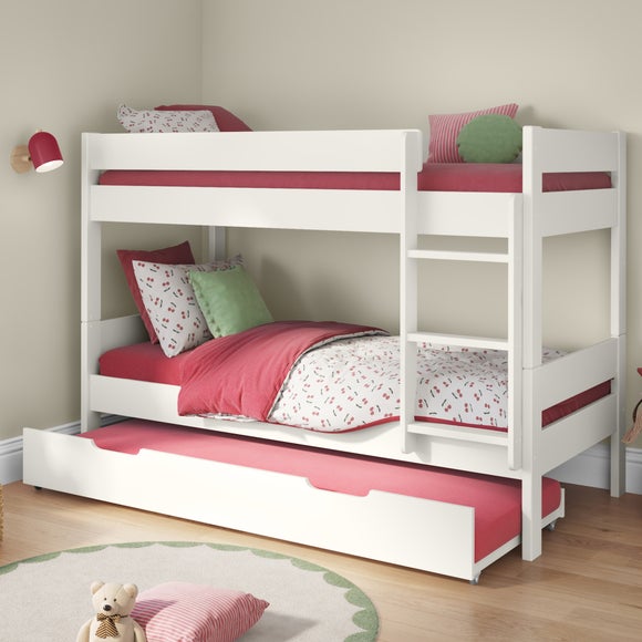 View Compact Wooden Bunk Bed With Open Trundle View Compact Wooden Bunk Bed With Open Trundle