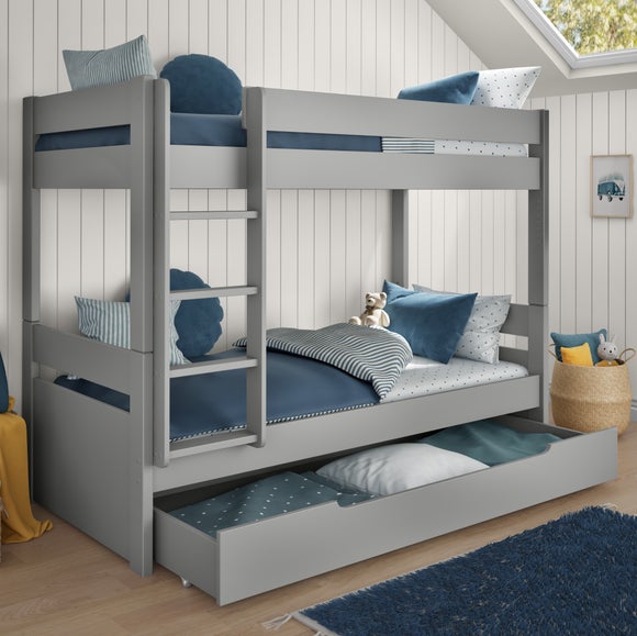 Uno Bunk Bed With Trundle Drawer Pine