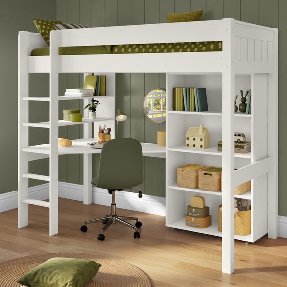 Classic Highsleeper with Desk and Bookcase