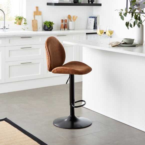 Jayde Adjustable Bar Stool Faux Leather