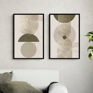 Set Of 2 Mid Century Design Framed Prints