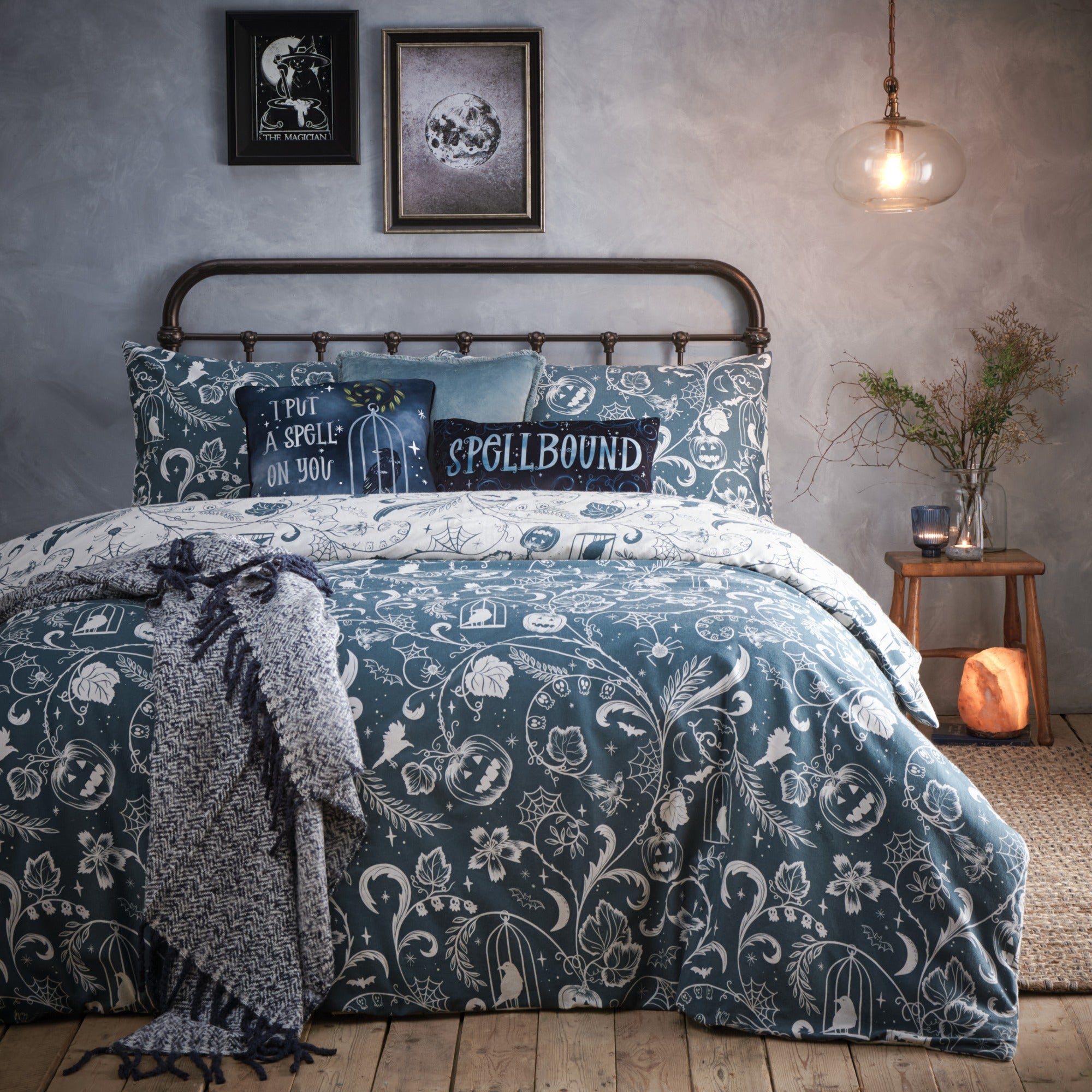 Spellbound 100 Cotton Duvet Cover And Pillowcase Set Grey