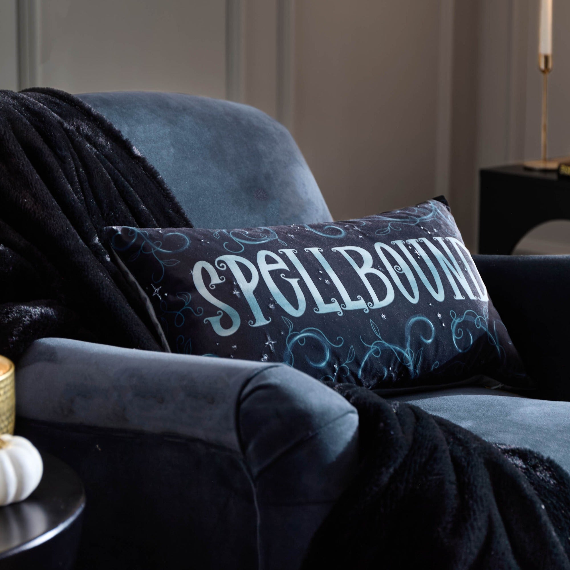 Spellbound Rectangle Cushion Black