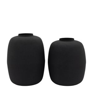 Cedar & Sage Set Of 2 Damita Metal Vases