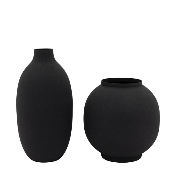 View Set Of 2 Damita Asymmetric Metal Vases View Set Of 2 Damita Asymmetric Metal Vases