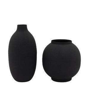 Cedar & Sage Set Of 2 Damita Asymmetric Metal Vases