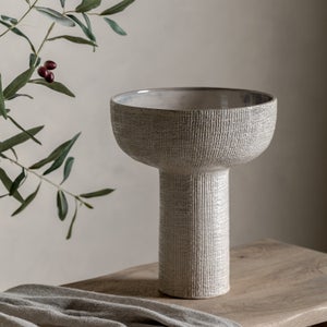 Cedar & Sage Nyla Bowl Shaped Stoneware Vase- Medium