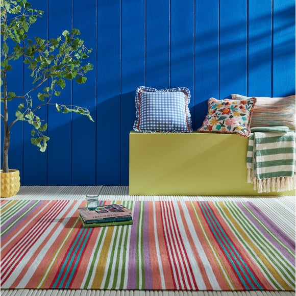 Click to view product details and reviews for Sophie Robinson Rock Candy Stripe Indoor Outdoor Rug.