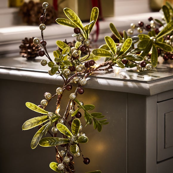 160cm Led Copper Berry Garland