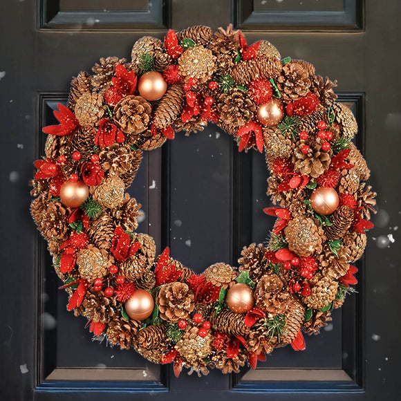 Click to view product details and reviews for Artificial Winter Opulence Wreath.