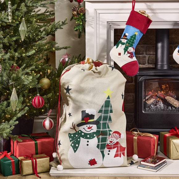 Click to view product details and reviews for Textured Snowmen Stocking Christmas Sack.