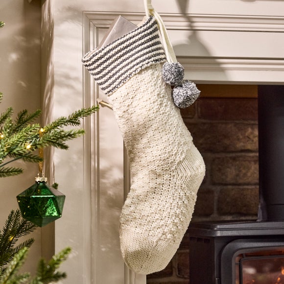 Hygge Knitted Christmas Stocking