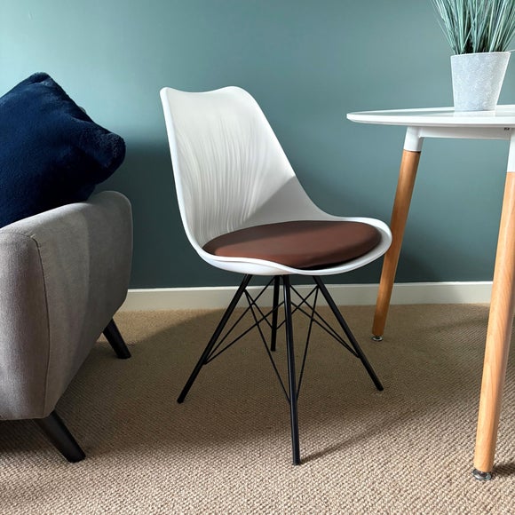 Fusion Living Soho White Plastic Dining Chair thumbnail