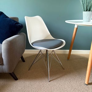 Fusion Living Soho White Plastic Dining Chair