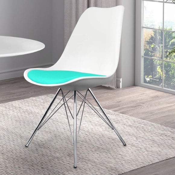 Fusion Living Soho White Plastic Dining Chair