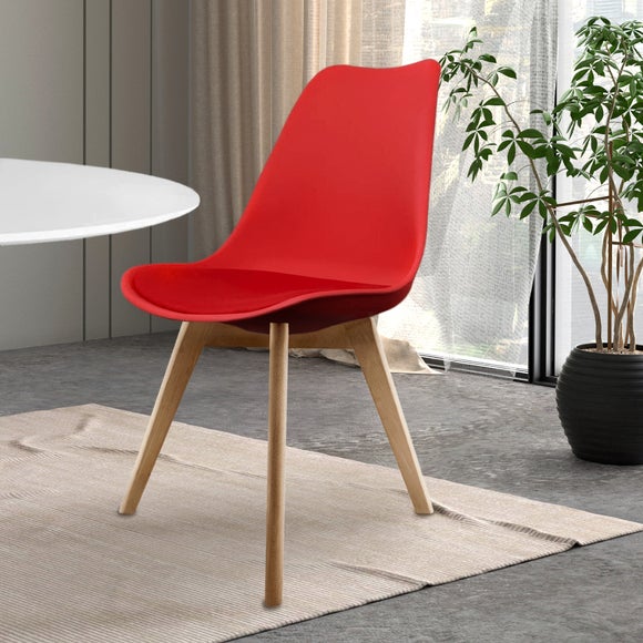 Fusion Living Soho Plastic Dining Chair With Squared Legs