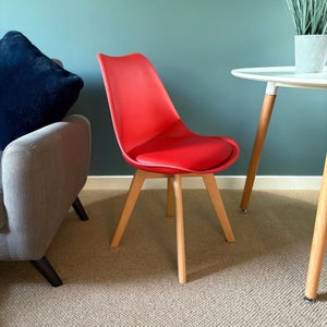 Fusion Living Soho Plastic Dining Chair With Squared Legs