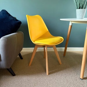 Fusion Living Soho Plastic Dining Chair With Squared Legs