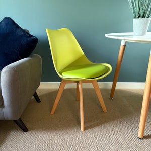 Fusion Living Soho Plastic Dining Chair With Squared Legs
