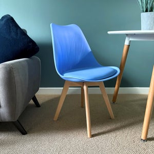 Fusion Living Soho Plastic Dining Chair With Squared Legs