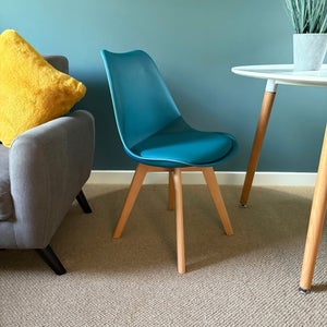 Fusion Living Soho Plastic Dining Chair With Squared Legs