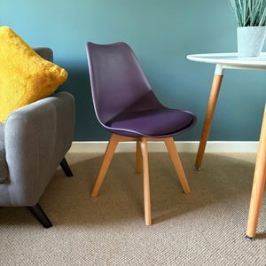 Fusion Living Soho Plastic Dining Chair With Squared Legs