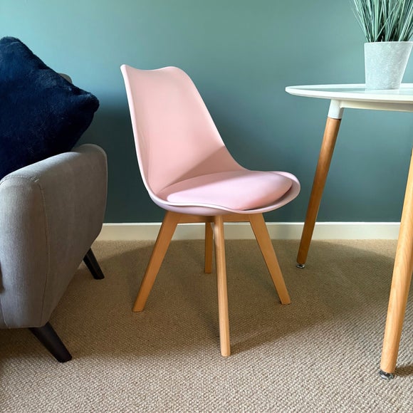 Fusion Living Soho Plastic Dining Chair With Squared Legs