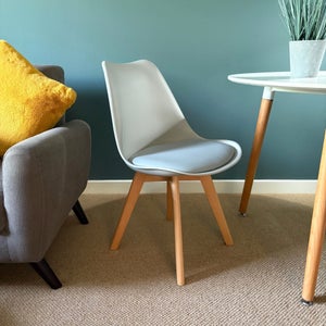 Fusion Living Soho Plastic Dining Chair With Squared Legs