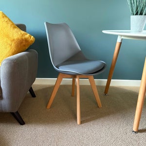 Fusion Living Soho Plastic Dining Chair With Squared Legs