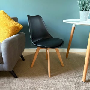 Fusion Living Soho Plastic Dining Chair With Squared Legs