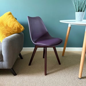 Fusion Living Soho Plastic Dining Chair With Squared Legs