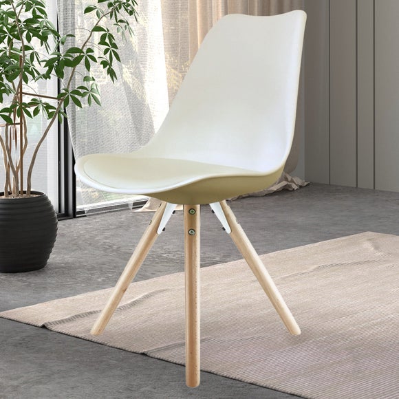 Fusion Living Soho Plastic Dining Chair With Pyramid Legs