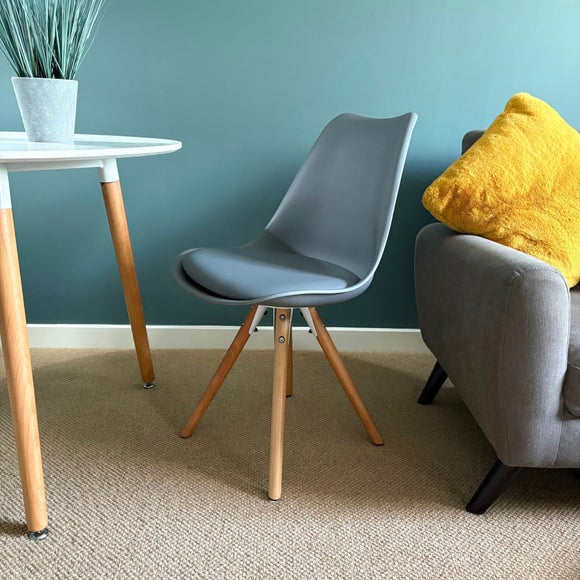 Fusion Living Soho Plastic Dining Chair with Pyramid Legs