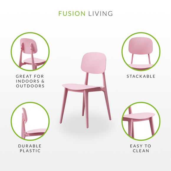 Fusion Living Oslo Plastic Dining Chair Dunelm