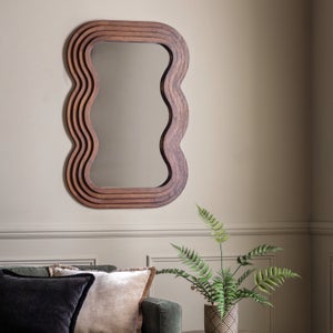 Cedar & Sage Dryden Wavy Rectangle Wall Mirror