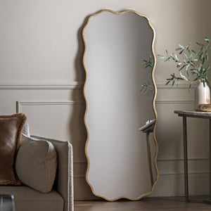 Cedar & Sage Eula Wavy Rectangle Full Length Leaner Mirror