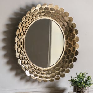 Cedar & Sage Jolee Round Petal Wall Mirror