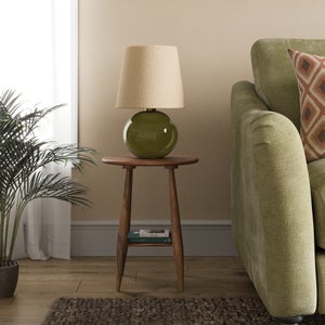 Haider Side Table With Shelf- Acacia Wood
