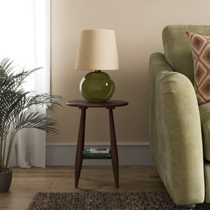 Haider Side Table With Shelf- Acacia Wood