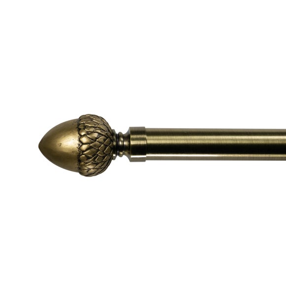 Acorn Extendable Metal Eyelet Curtain Pole