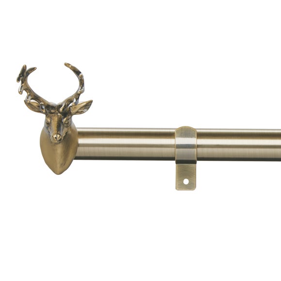 Stag Extendable Metal Eyelet Curtain Pole