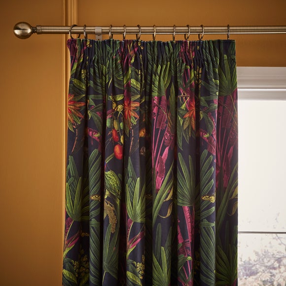 Tropical Treasures Pencil Pleat Curtains
