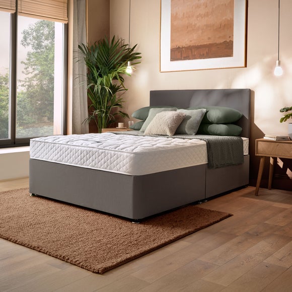 Silentnight Everyday Mattress, Paris Woven Headboard and Divan Set