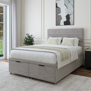 Plush Chenille End Of Bed Ottoman Base