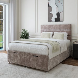 Luxury Chenille End Of Bed Ottoman Base