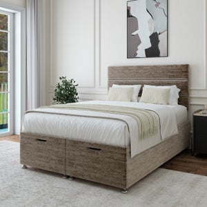 Luxury Chenille End Of Bed Ottoman Base